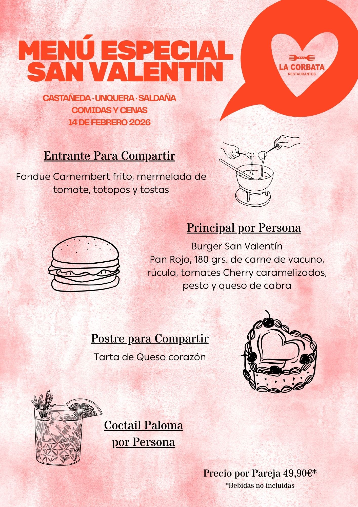 menú especial san valentin